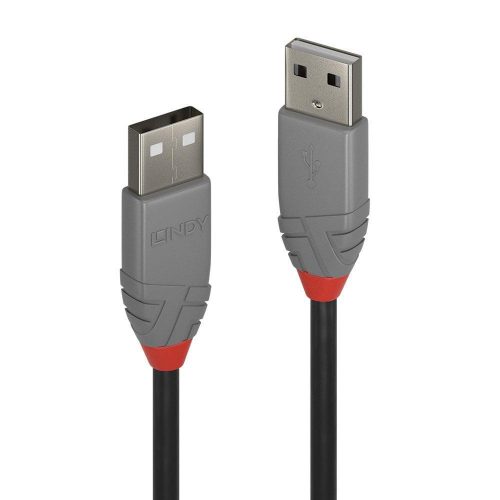 Cablu Lindy 0.5m USB 2.0 Type A, Anthra